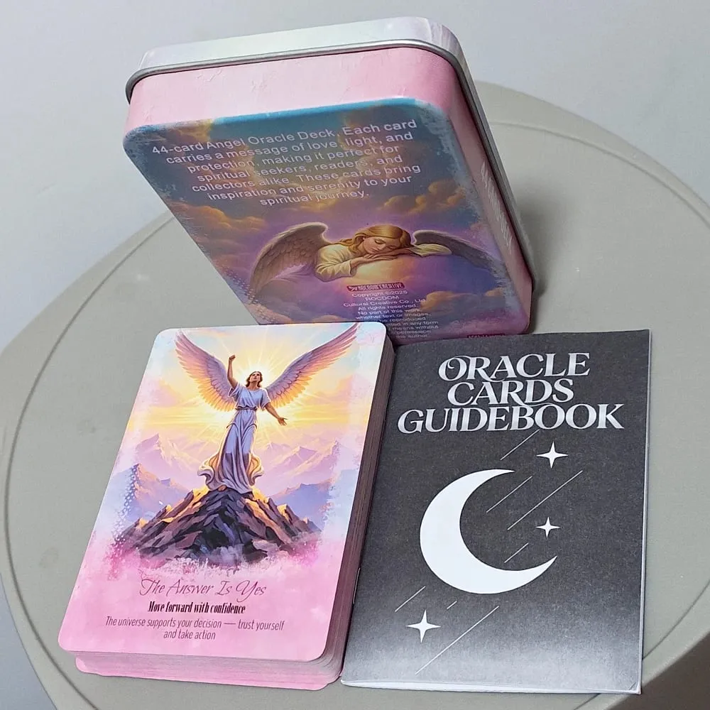 Angels Guidance Oracle Deck - 44 Cards with Guidebook Inspiration Divination Cards in Tin Box for Spiritual Growth — image 2