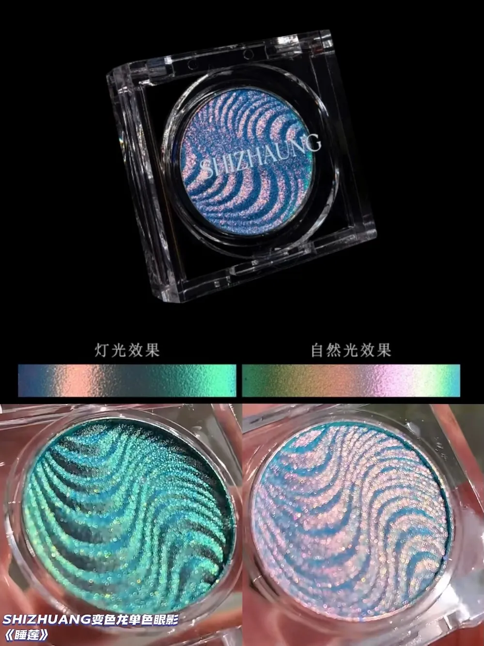 Chameleon Eyeshadow Powder Μονόχρωμη Matte Shimmer Metallic Glitter Gothic High Gloss High Colors Fine Flash που διαρκεί Μακιγιάζ ματιών — image 2