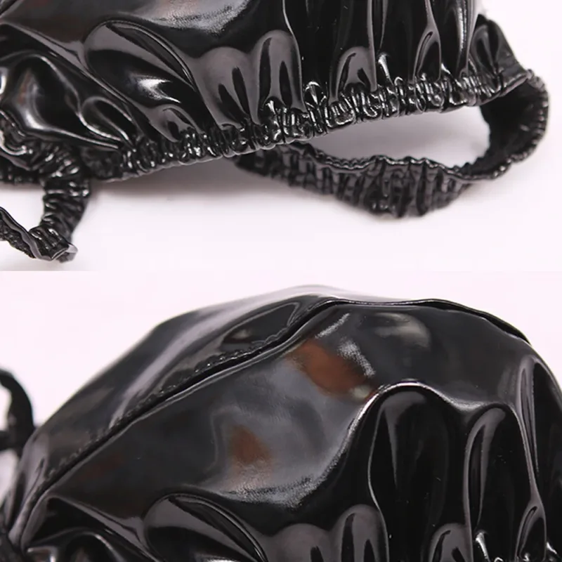 Latex Leather Thongs For Men Black Mens G-string Glossy Finish PU Polyester Spandex 15 PU 72 Polyester 13 Spandex — image 15