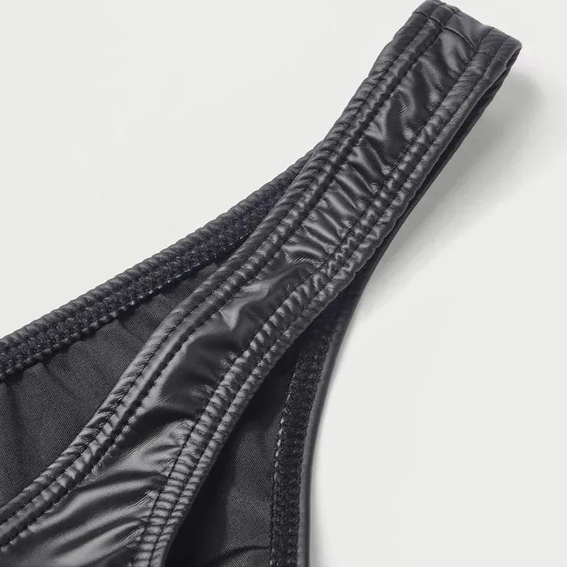 Men's Faux Leather Bikini Briefs Underpants U Pouch Sexy Slips for Men High Quality Lingerie Cuecas Calzoncillos Male Panties — image 4