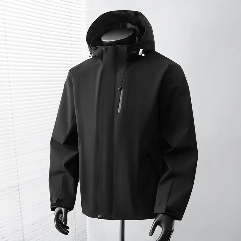 2026 Spring Outdoor Waterproof Jacket Men Hooded Windbreaker Rain Coat Breathable Fishing Camping Tactical Jackets Male Clothing — image 6