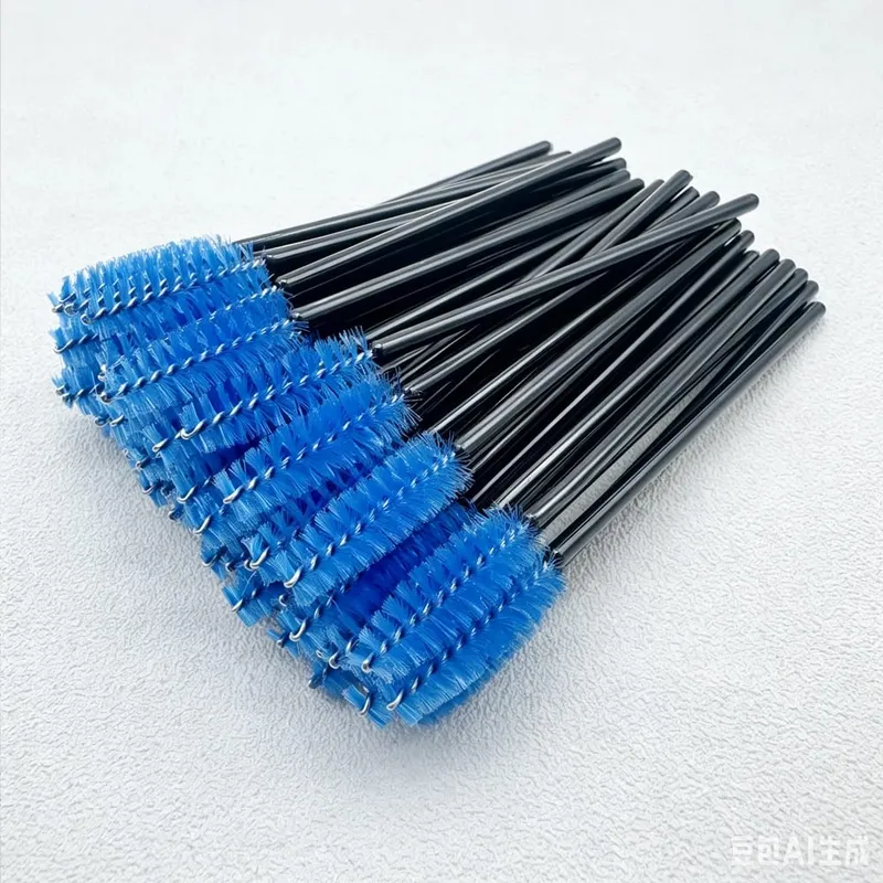 50db Eldobható szempilla ecsetek Crystal Eye Lash szempillaspirál pálcák Csillogó szempillafésű orsók mikro smink applikátorok — image 14