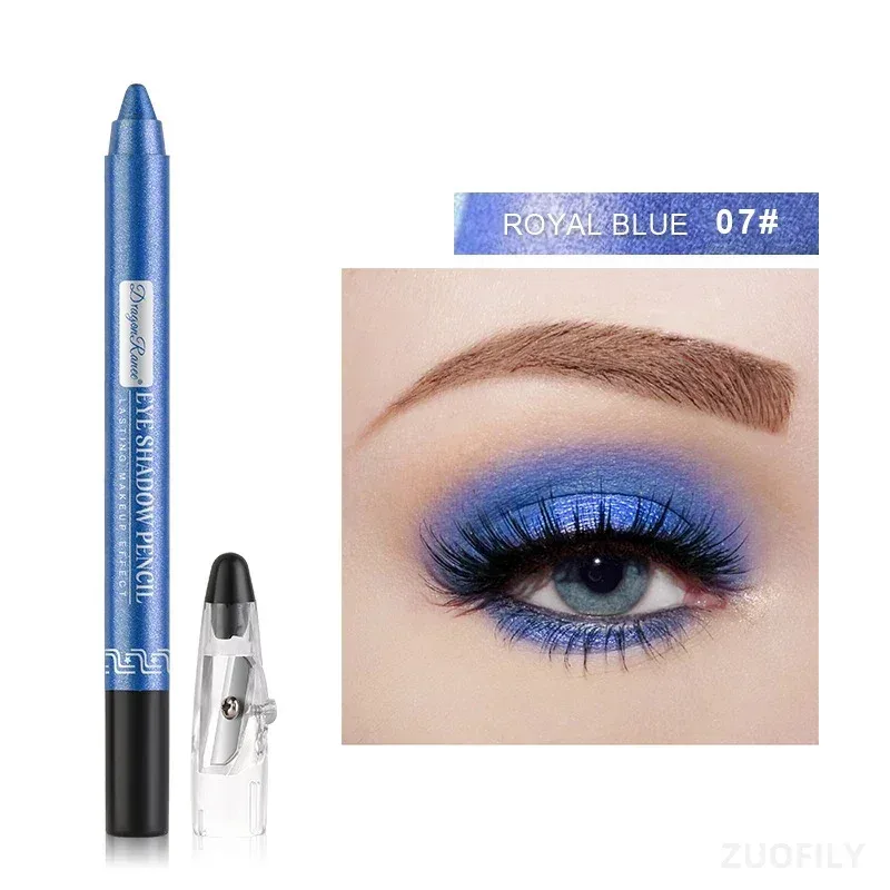 12Colors Glitter Eyeshadow Pen μακράς διαρκείας Matte Eye Shadow Palette Shiny highlighter Silver Purple Eyeliner Pencil Cosmetics