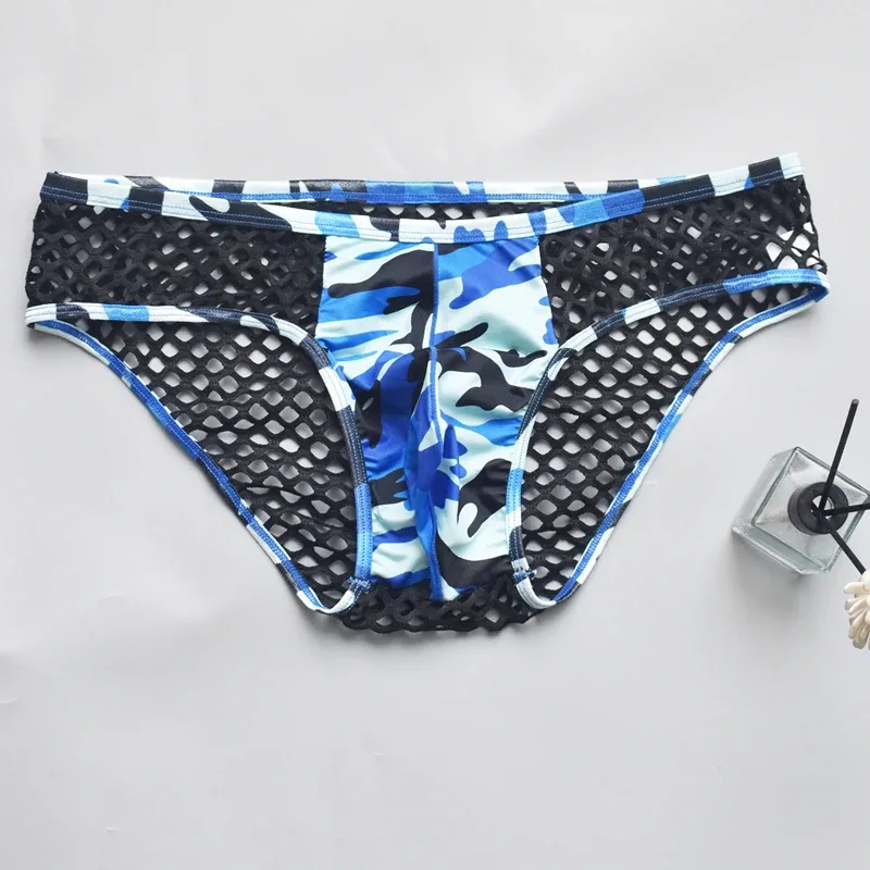 Man Underwear Mens Sexy Briefs Underpants Sissy Panties Camouflage U Pouch Hombre Slips Mesh Breathable Men's Lingerie Cuecas — image 17