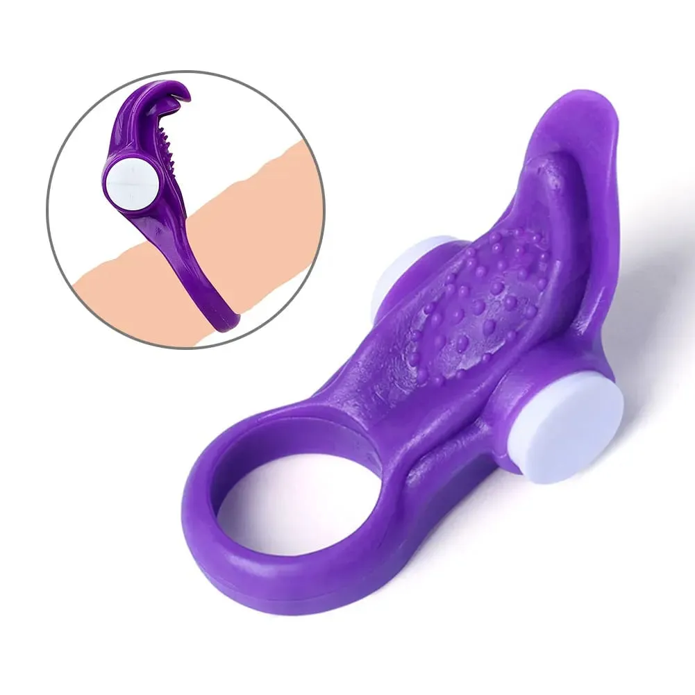 Vibrating Penis Ring Clitoral Stimulator Orgasm Lock Cock Rings Vibrator for Man Delay Ejaculation Erotic Sex Toys For Couple — image 2