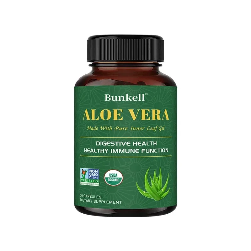 Suplemento de Aloe Vera - Feito com Aloe Vera Orgânico, auxilia na digestão da pele e na saúde das articulações para homens e mulheres