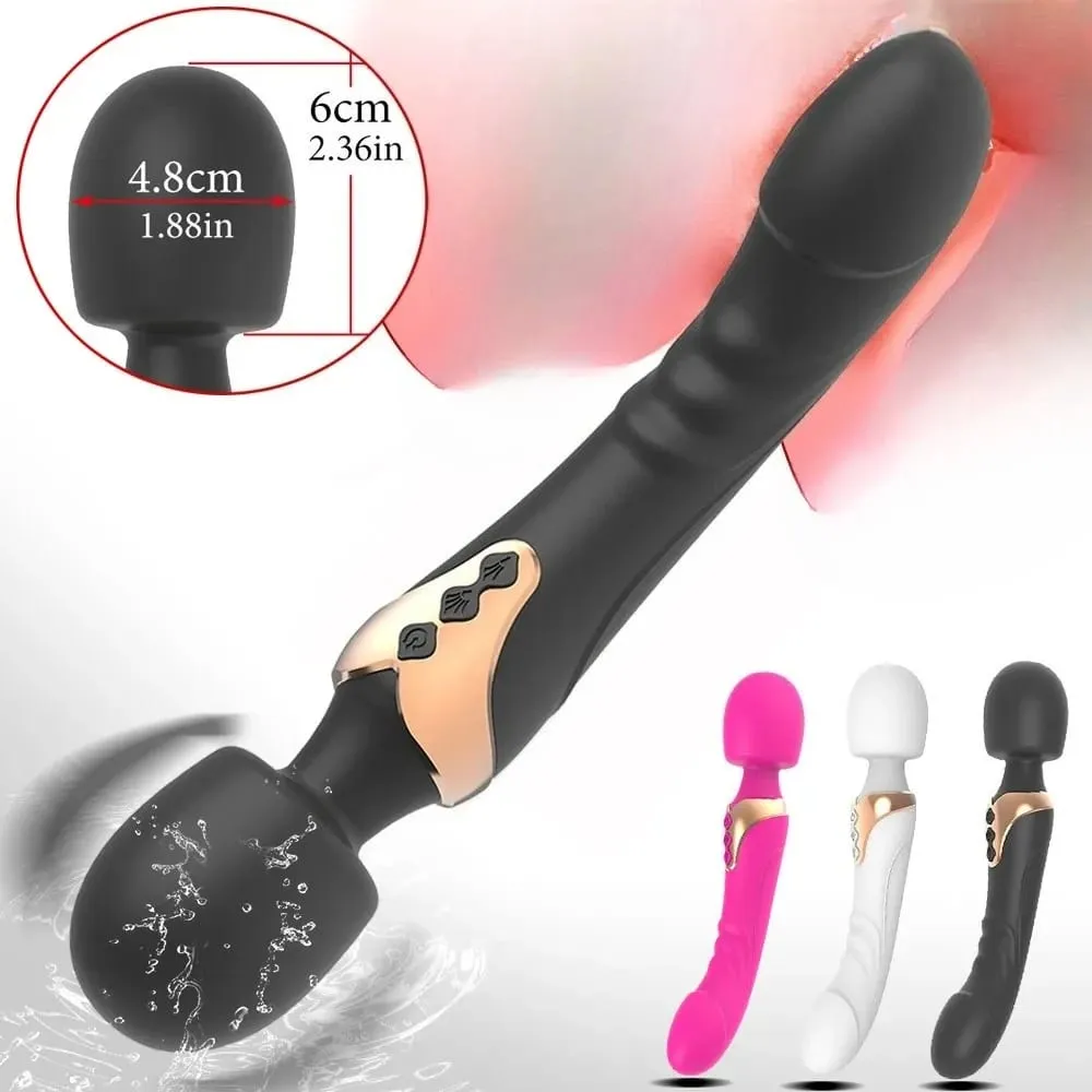 Women Powerful AV Dildos Vibrator Magic Wand 10 Modes Clitoris Stimulator G Spot Vagina Nipple Massager Adult Sex Toys for Women — image 2