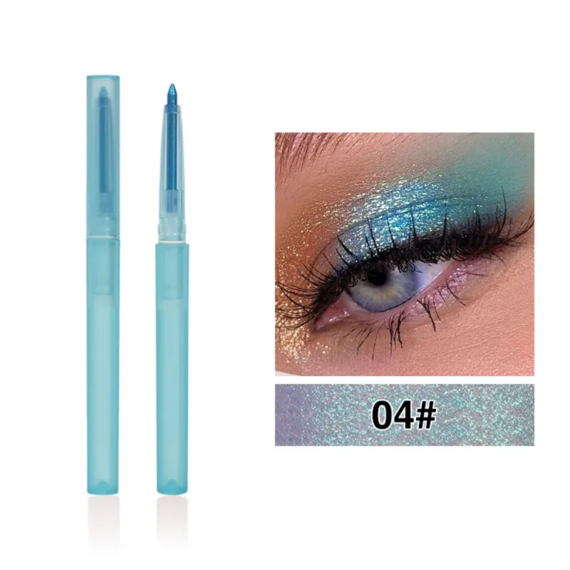 Shiny Chameleon Metallic Blue Eyeliner Gel Pen Eyeshadow Multicolor Eye Liner Pearlescent Polarized Glitter Eye Pigment Cosmetic
