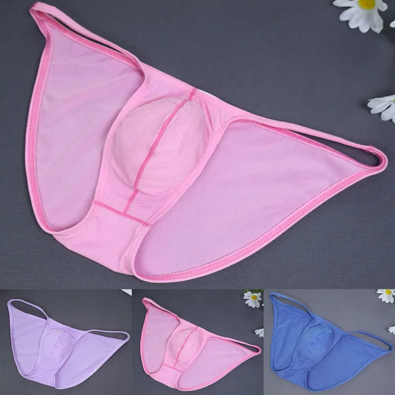 1pc Men Ribbing High Fork Underwear Brief U Convex Pouch Low Rise Panties Solid Color Breathable Comfortable Underpants — image 13