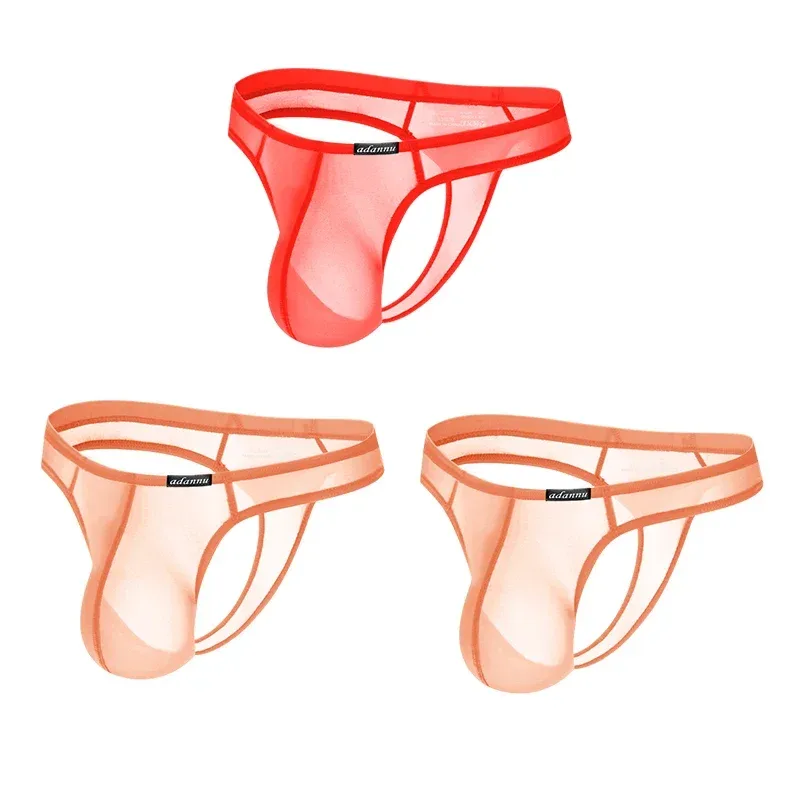 Ultra Thin Sheer Briefs Men Underwear Cooling Knickers Low Rise Bulge Pouch Underpants Soft Mesh Panties Male Thong Pants — image 29