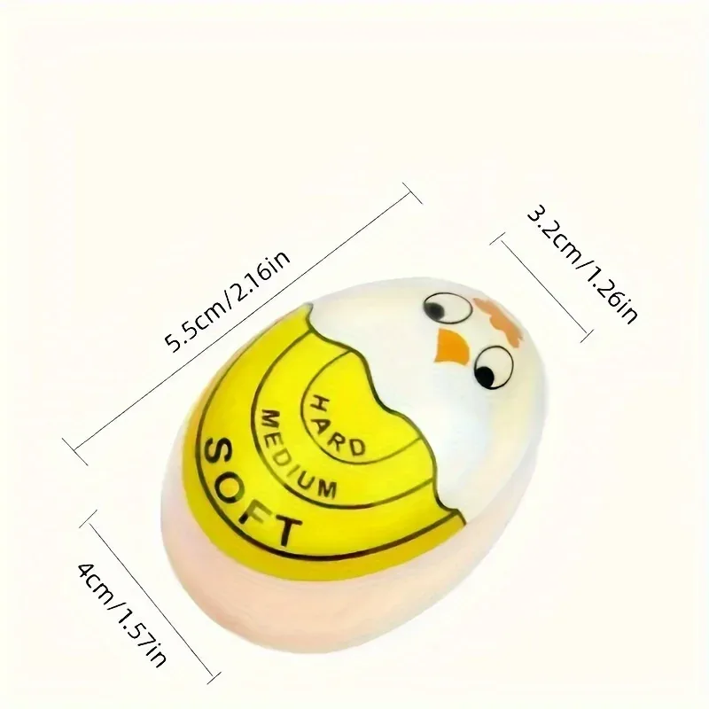 1 Color Changing Timer Hard/Medium Soft/Soft Doneness Indication with Cute Cartoon Face Kitchen Tools Suitable Boiling Eggs