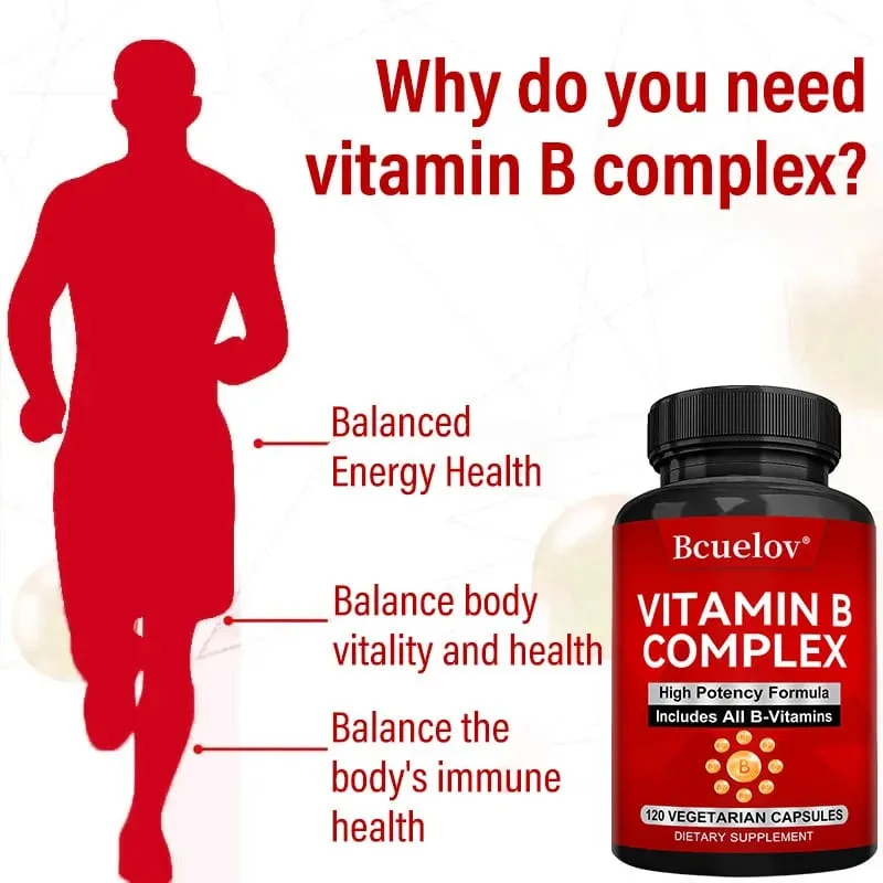 B Complex Vitamins - All B Vitamins Including B12 B1 B2 B3 B5 B6 B7 B9 Folic Acid - Support Healthy Energy Metabolism — image 3