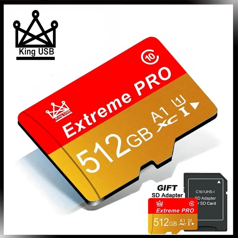 Gyors átvitel tartós memóriakártya és Micro SD kártya SD kártyák TF kártyák 32 GB / 64 GB / 256 GB / 512 GB CCTV biztonsági kamerákhoz