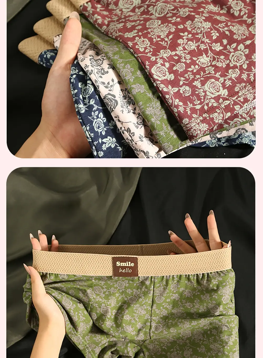 3PCS/Pack Romantic Rose Print Men's Panties Cotton Soft Comfortable Breathable Boxer Homme 3D Large Space Pouch Men Underwear — image 12