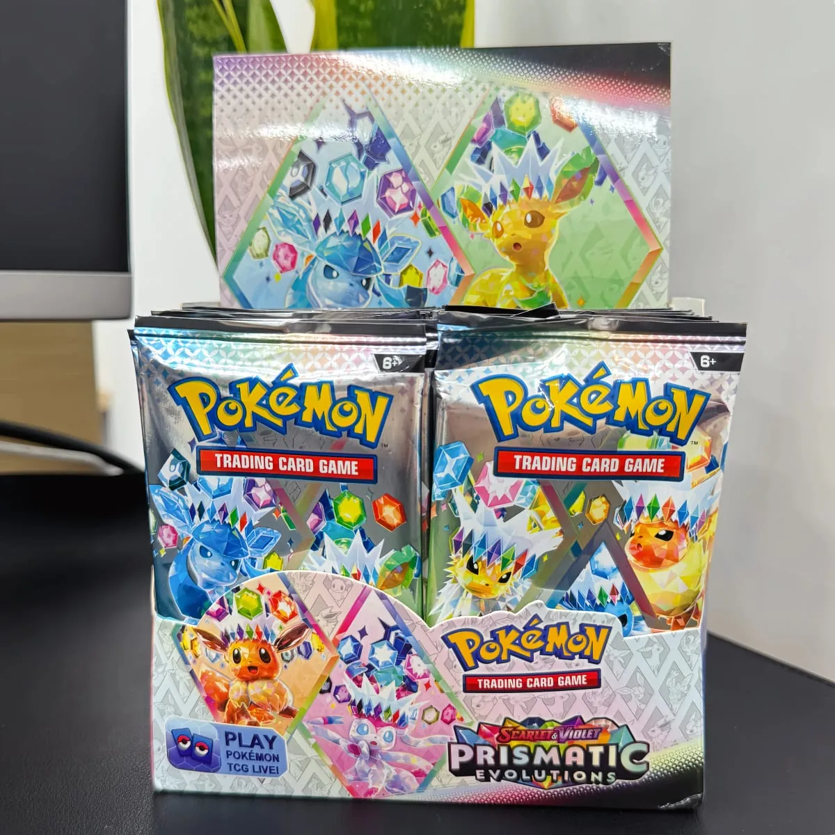 360 db/doboz 10 kártya/csomag angol Pokémon kártya Prismatic Evolutions English Booster Battle tranzakciós kártya ajándékok