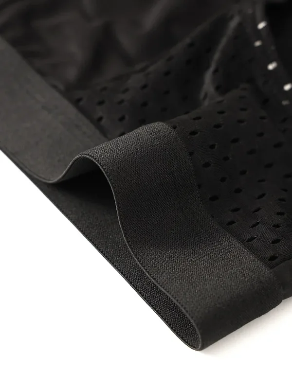 5-Pack Men's Ice Fabric Briefs with Semi-Mesh Design, Comfortable, Cool and Breathable Ideal for Daily Wear Simple Black Briefs — image 5