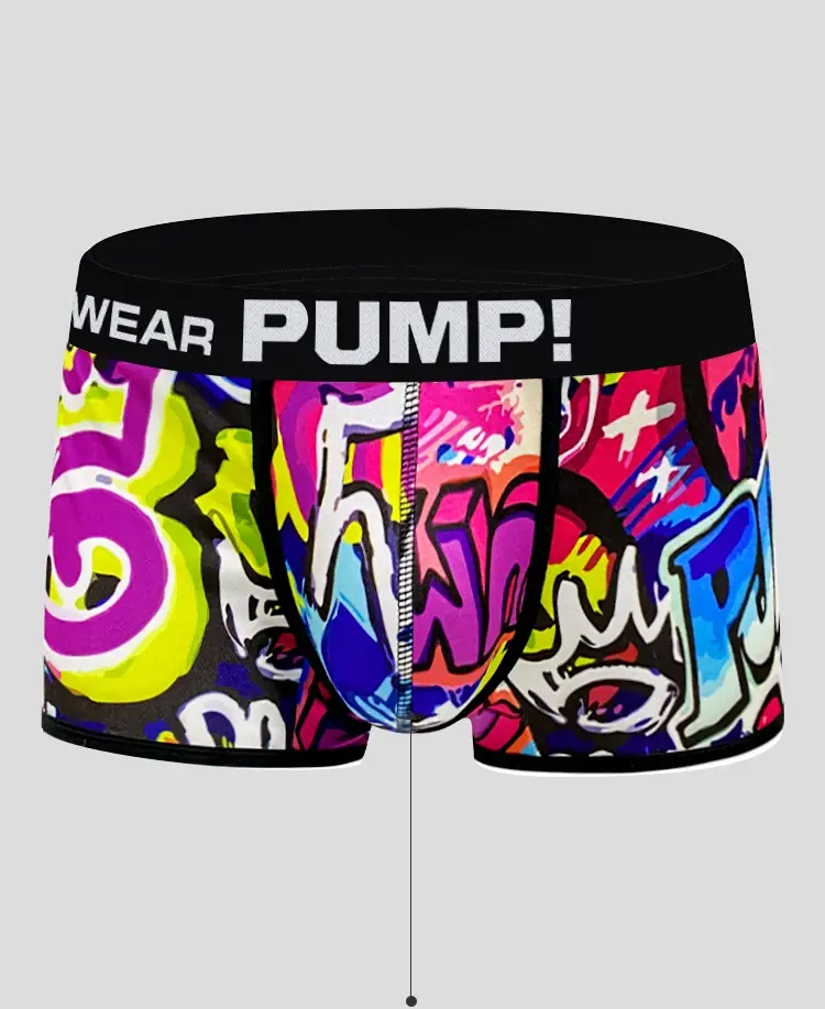 1PCS Men's Cotton Nylon Blend Boxer Briefs All-Over Graffiti Print Wide Elastic Waistband Non-Tight Fashion Sport Underwear — image 13