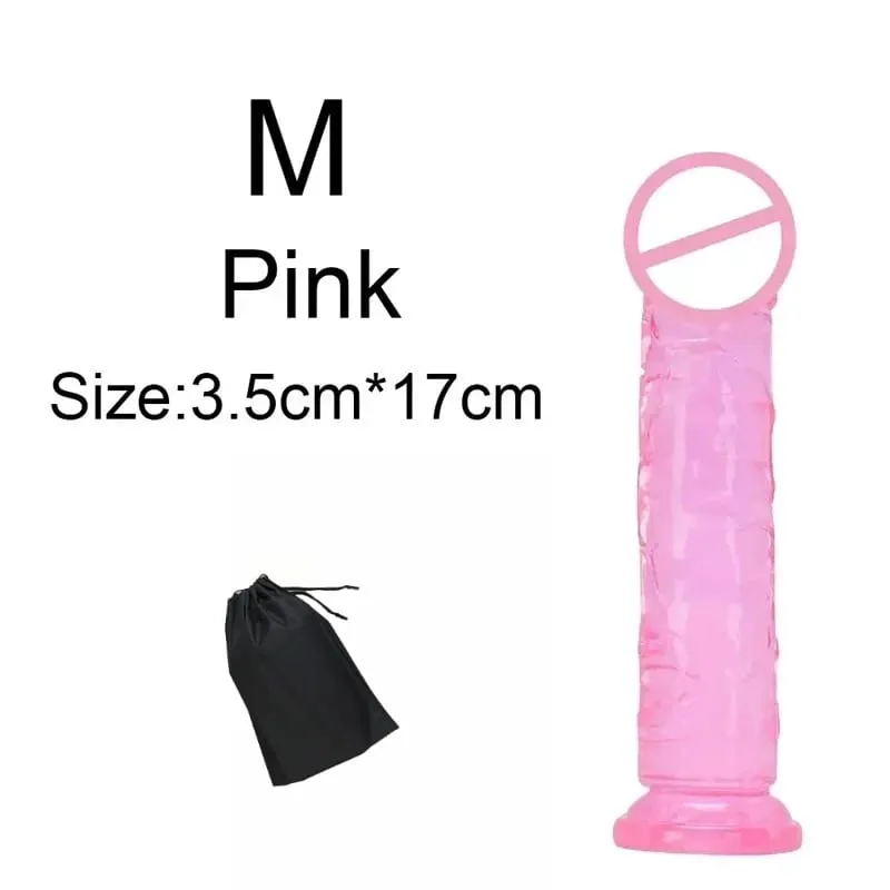 Σούπερ φθηνό 6 μεγεθών Ρεαλιστικό Soft Jelly Dildo Butt Prig βύσματα Παιχνίδι σεξ ενηλίκων για γυναίκες και άνδρες Κολπικός και πρωκτικός αυνανισμός — image 24