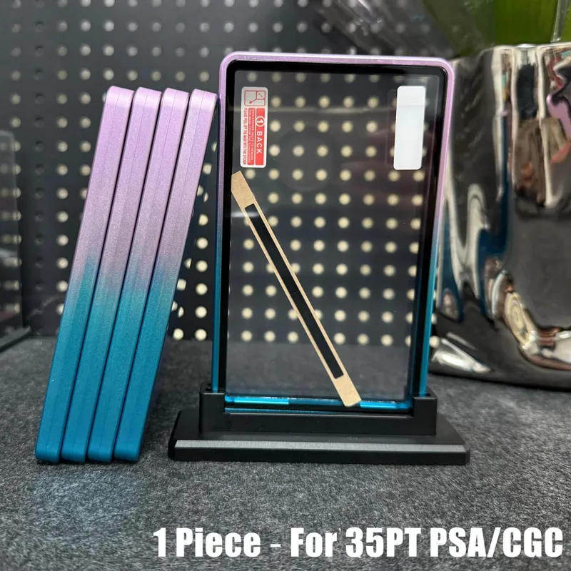 Multicolor Gradient Color Trading Card Protect Holder Metal Case for 35PT PSA CGC Graded Card