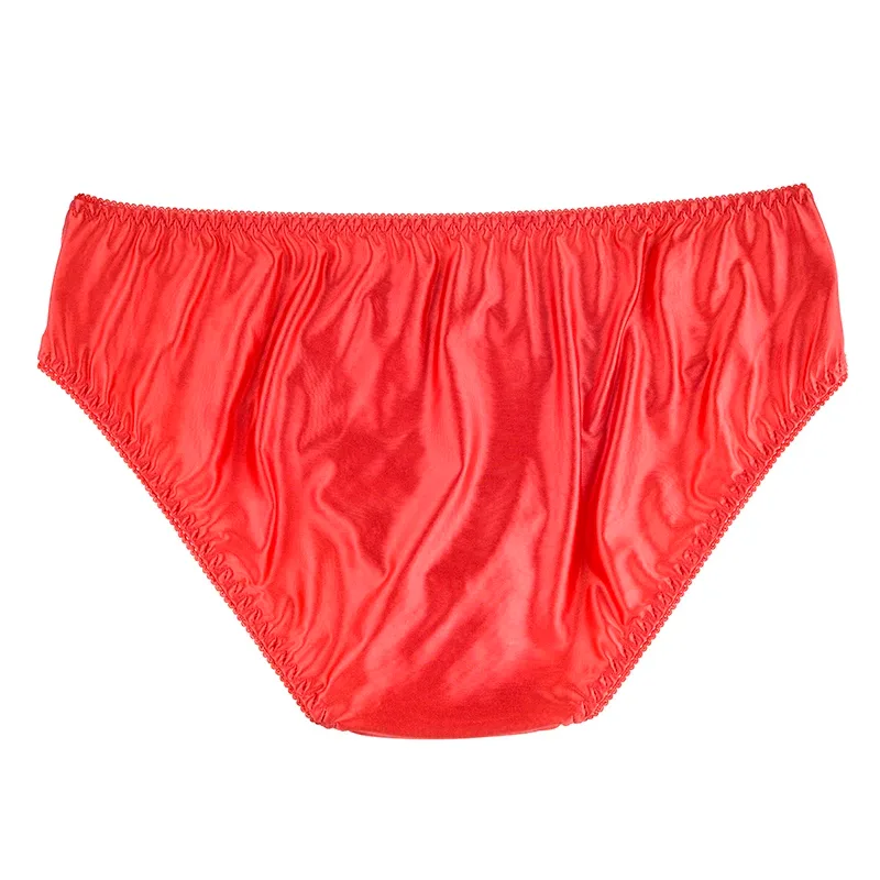 Men's Sexy Briefs Comfortable Healthy Elastic Soft Pouch mid Waist Pure Underwear Men's lace shiny gay underwear — image 6