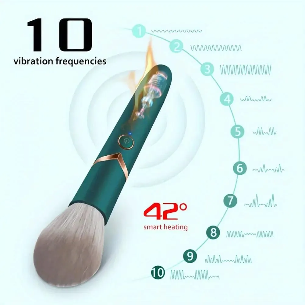 Novos pincéis de maquiagem elétricos vibratórios, pincel de blush, ferramenta de mistura de base impecável, massageador facial e produtos de beleza — image 2