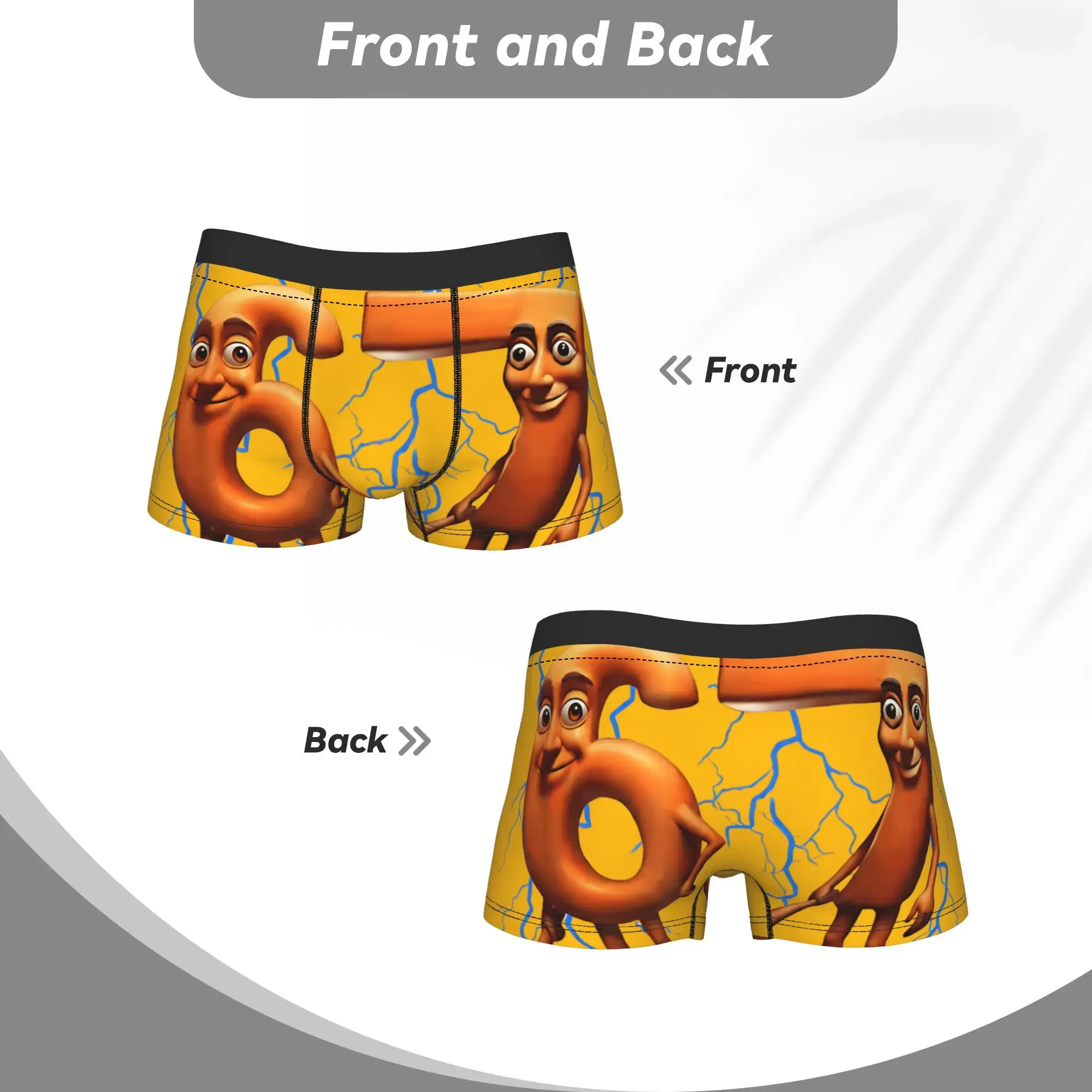 Funny Sixty Seven Brainrot Italian Underwear Print Trunk Quality Male Panties Breathable Boxer Brief Gift — image 4