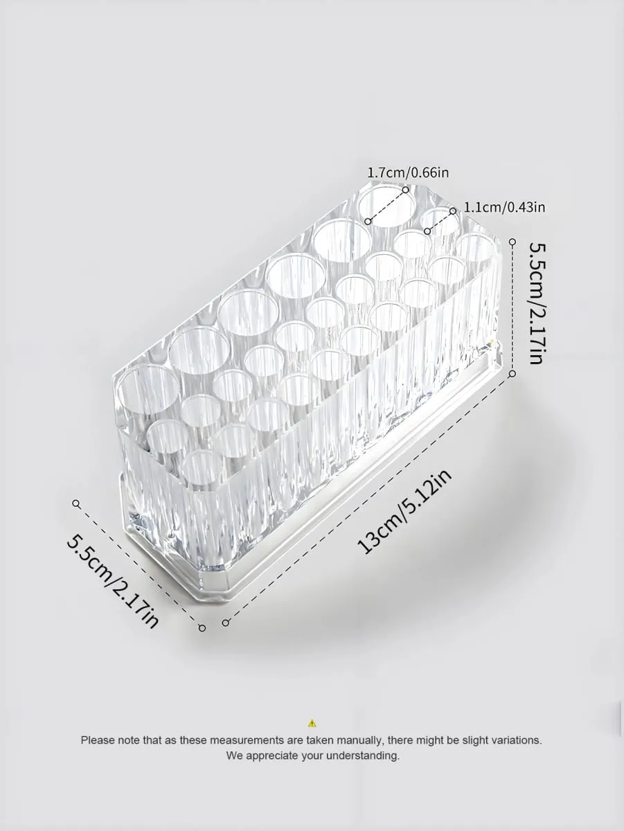 Βάση βούρτσας 1 τμχ Clear Acrylic με 26 τρύπες Πολυλειτουργική θήκη για πινέλο μακιγιάζ για εργαλεία Nail Art και βούρτσες καλλυντικών — image 5