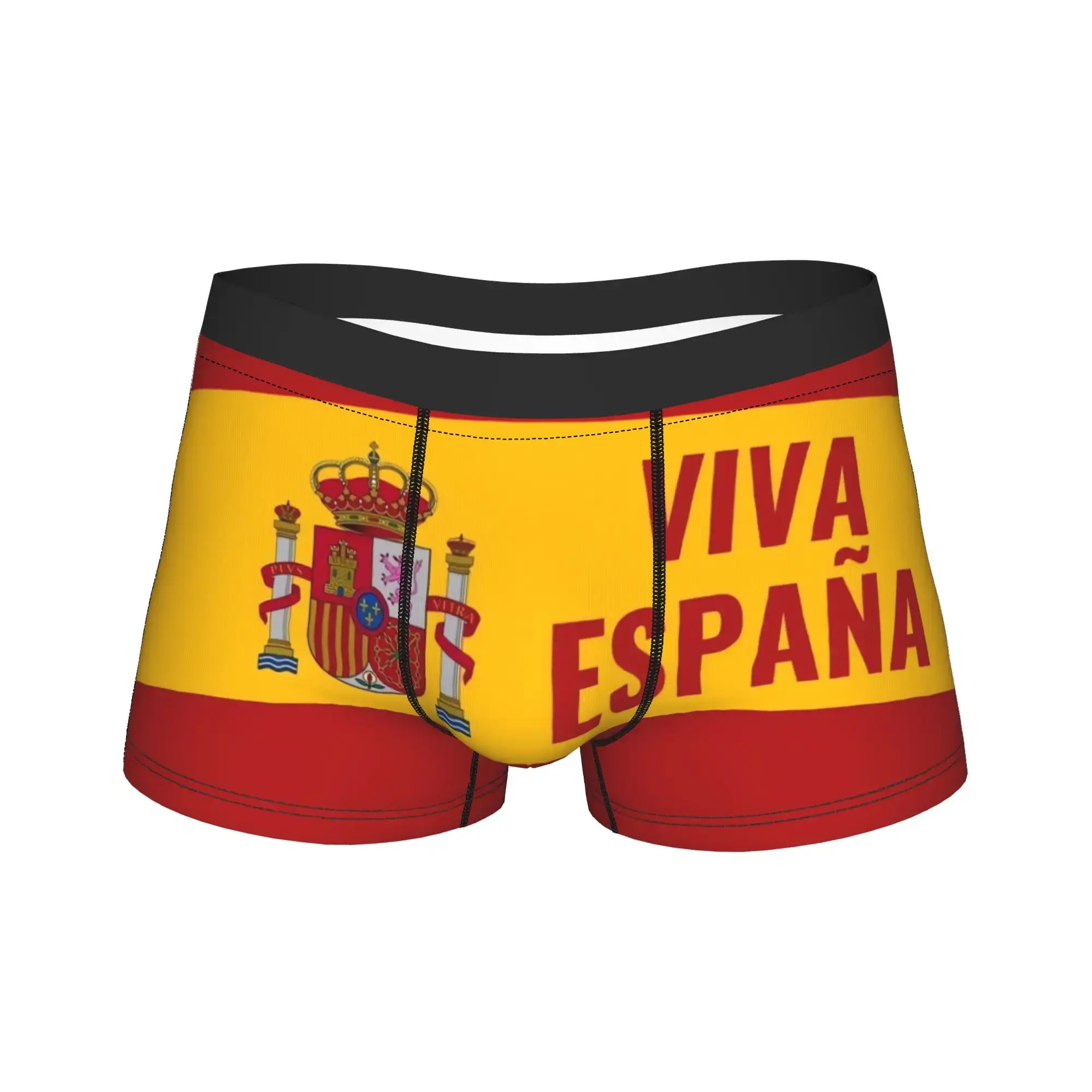 Spain Vox Flag Underwear Men Shorts Briefs Breathable Boxershorts Hot Sale Customs Oversize Underpants — image 1
