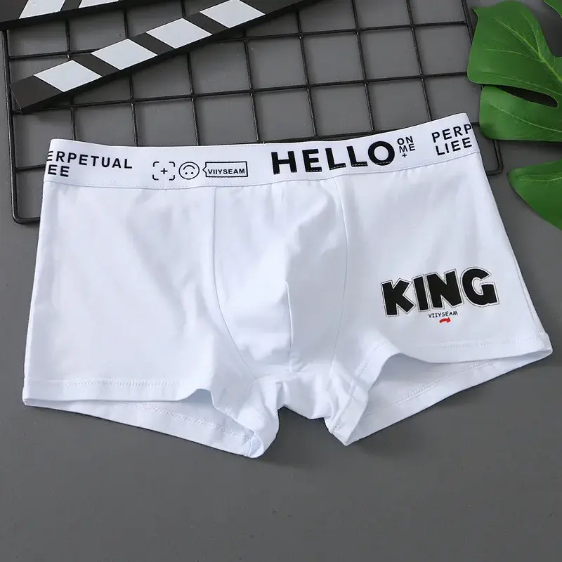 [Bloom the love] Marca KING Boxer in cotone traspirante Intimo da uomo Boxershort Mens Boxer Uomo Cuecas Masculina Taglia M-3XL XS601