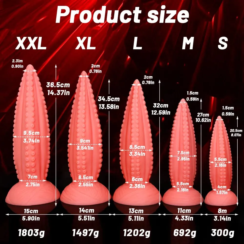 Big Anal Dildos 5 μεγεθών Μαλακό σιλικόνη με μακρύ βύσμα πισινό Monster Dildo Τεράστιο ροζ πλοκάμι Dildo Masturbate Παιχνίδια σεξ για γυναίκες άνδρες — image 3