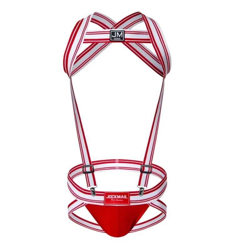 Body Harness Adjustable Elastic Band Detachable Split-type Cotton Men's Sexy Jockstrap Underwear Bodysuit Suspender Jumpsuits — image 26