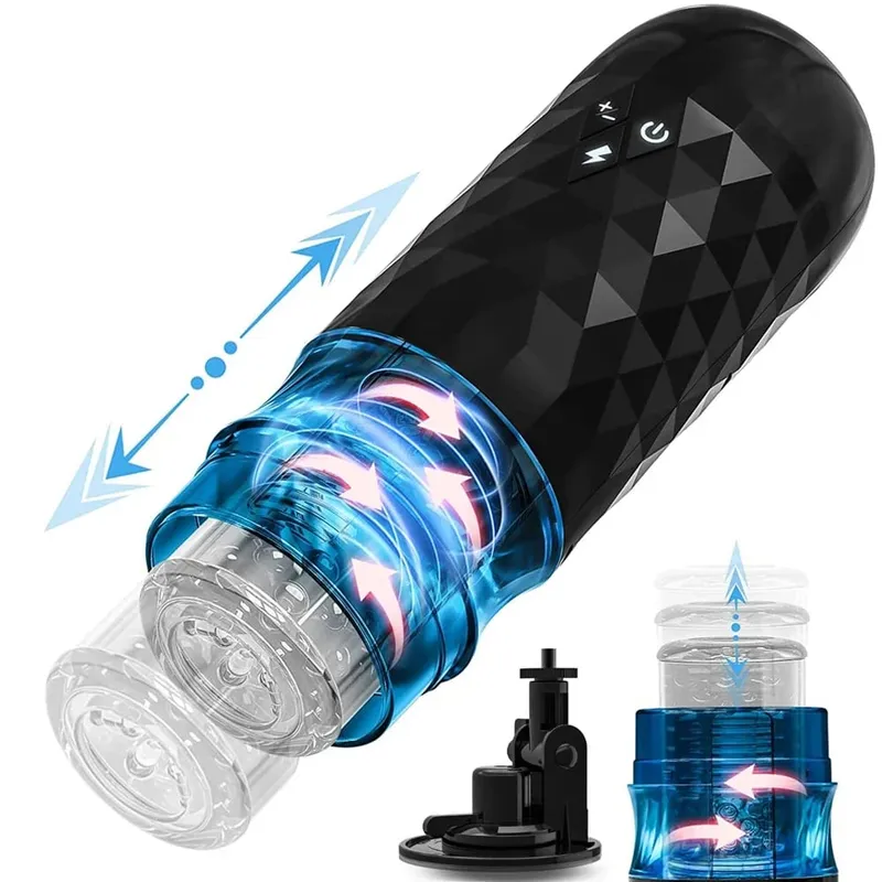 Automatic Male Masturbator Telescopic Rotation Masturbation with Suction Cup for Men Simulation Blowjob Piston Sex Toy for Men — image 10