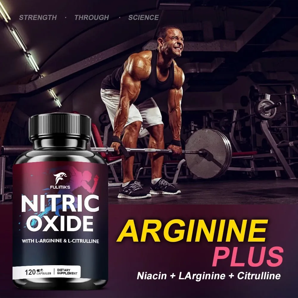 Nitric Oxide Tablets Capsules - Enriched with L-arginine and L-citrulline Complex To Promote Nutrient Flow To Muscles and Heart — image 3