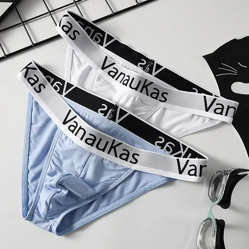 New Men's Underwear Briefs High-Cut Small Triangle Underpants Sexy Low-Rise Hollow Out Cotton Panties with Elastic Waistband — image 12