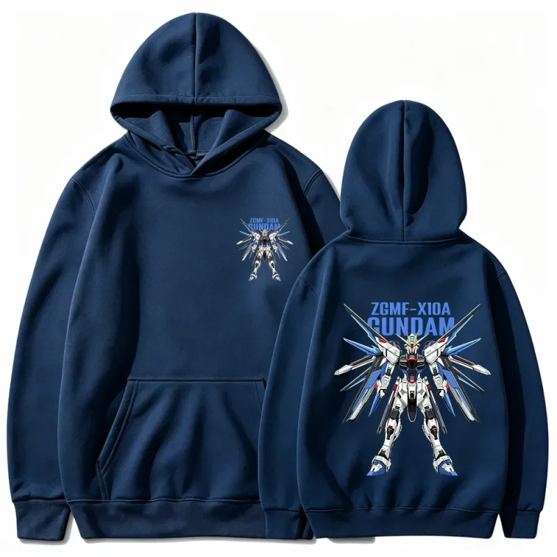 Gundam Hoodie Mecha Roboter Anime ZGMF Mobile Suit Streetwear Ästhetische Vintage Schwarz Übergroße Casual Sport Sweatshirts — image 4