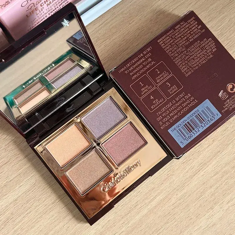Σετ μακιγιάζ CT Highlighters Lip Blam 4 Color Eyeshadow Palette Lip Gloss Lip Blam Σετ μαξιλαριού Talk Φυσικά καλλυντικά μακράς διαρκείας