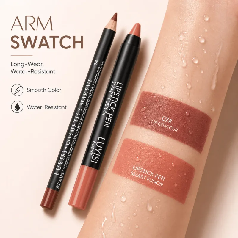 2pcs/set Lip Makeup Set: 1 Matte Lip Liner + 1 Soft Matte Lipstick Pencil. A perfect match long-lasting matte and waterproof — image 5