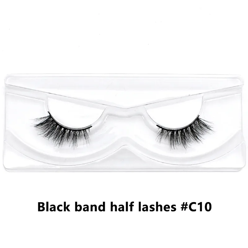 Μαζικά είδη 10/30/60/100 Pairs Mink Half Lashes Natural Long Fluffy Wispy Half False Lashes Extension Ελαφρύ κοντές βλεφαρίδες — image 10