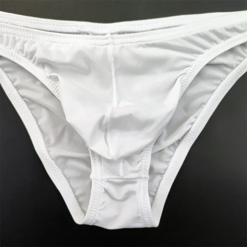 5Pcs New Youth Men's Ice Silk Brief U Pouch Underwear Low Waist Ultra Thin Transparent Underpants Sexy Plus Size Male Panties — image 15
