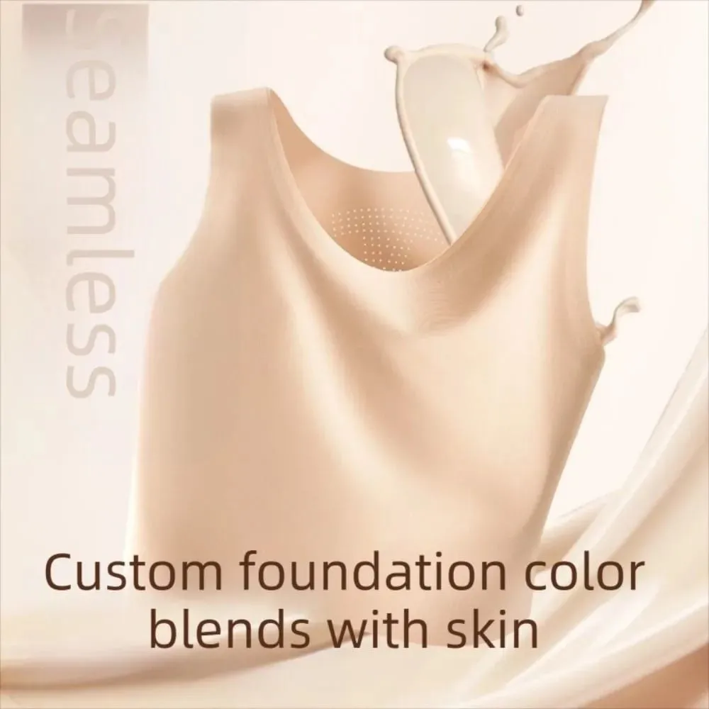 S/M/L/XL/XXL Εσώρουχα με δέσιμο στήθους Ice Silk Material Fixed Cup Αόρατο σουτιέν χωρίς ραφή Δαχτυλίδι από μαλακό ατσάλι χωρίς πλάτη — image 5