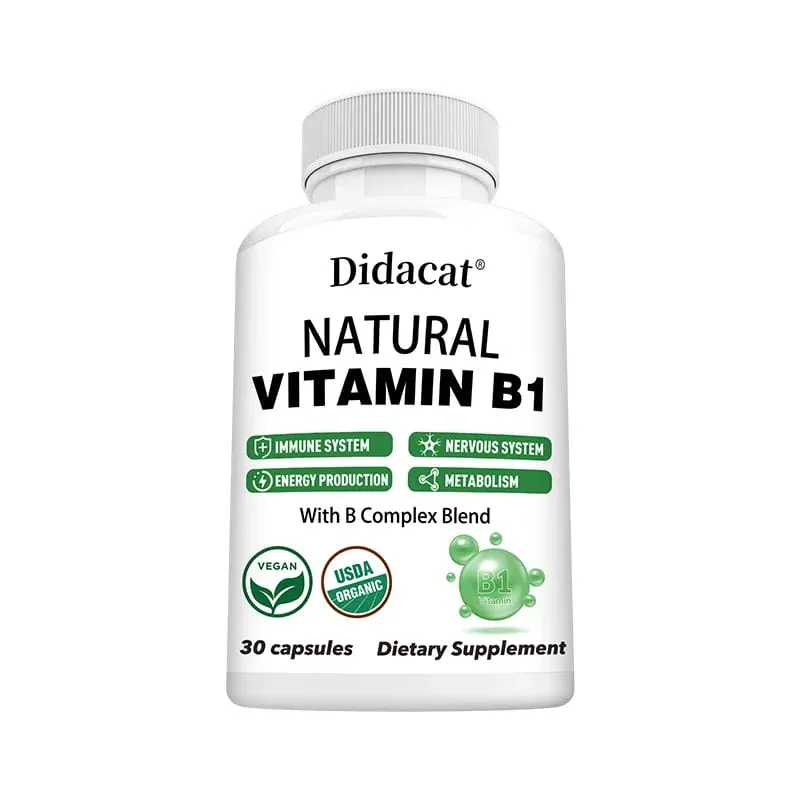 Didacat Vitamin B1 Helps The Immune System Nervous System Energy Support Dietary Supplement — image 8