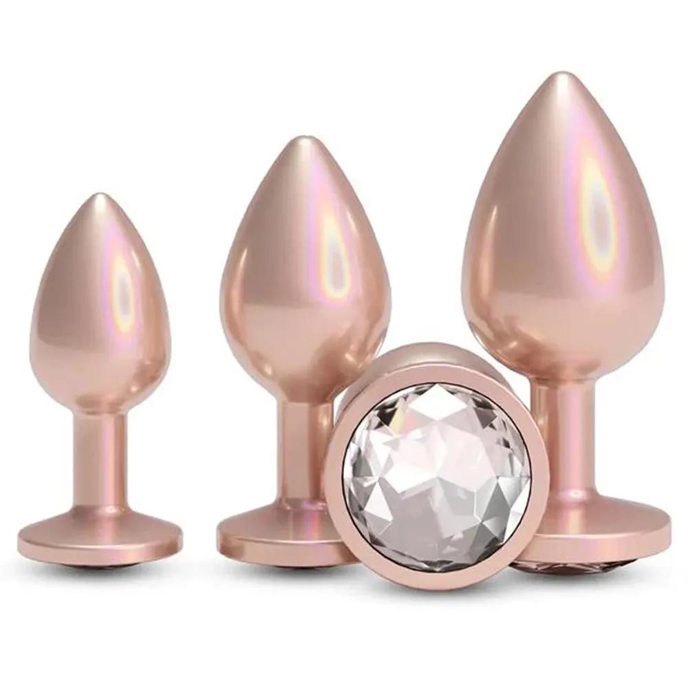 Colorful Small Medium Large Anal Plug Set Metal Anal Beads Butt Plug Jewelry Insert Sex Toy For Female Male
