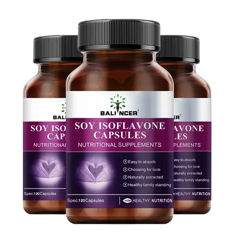 Soy Isoflavone Extract Capsules Physical Condition Maintenance Menopause Relief Mood Support Female Nutritional Supplement