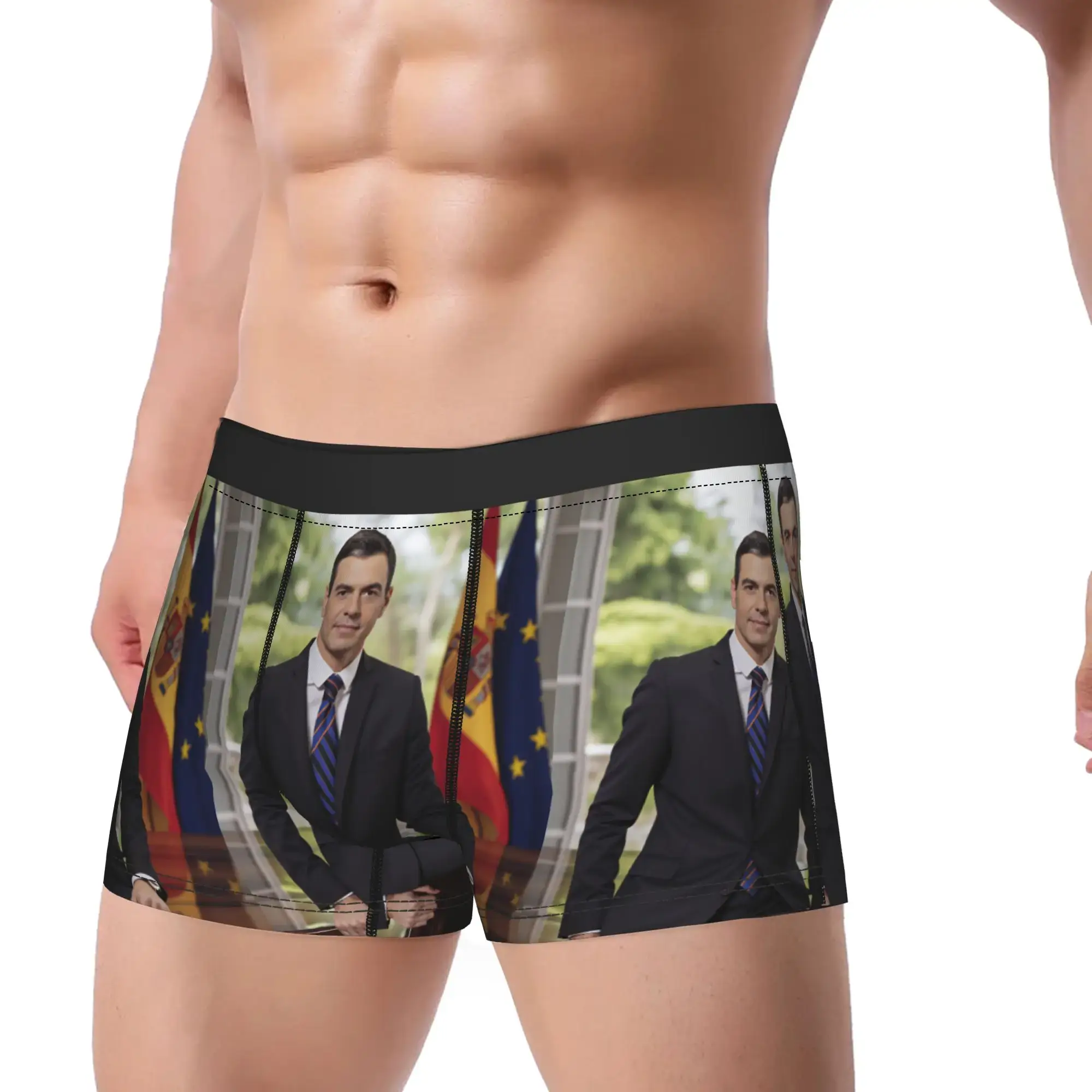 Pedro Sanchez Underwear Printing Trunk Hot Sale Men's Panties Novelty Boxer Brief Birthday Gift — image 2