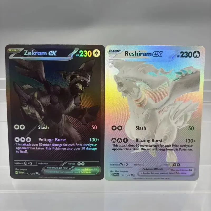 אוסף עשה זאת בעצמך 2025 SV11 Reshiram Zekrom לשעבר עשה זאת בעצמך כרטיס יחיד כרטיס קלאסי משחק אנימה צעצוע מתנה — image 4