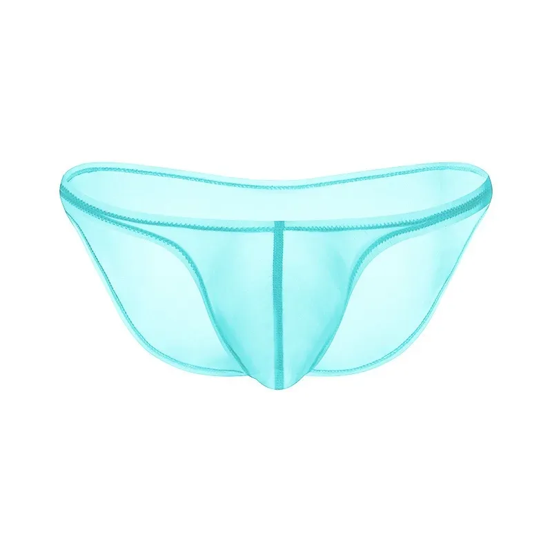Ropa interior para hombre, bragas triangulares transparentes de seda de hielo delicadas, calzoncillos de cintura baja con personalidad — image 26