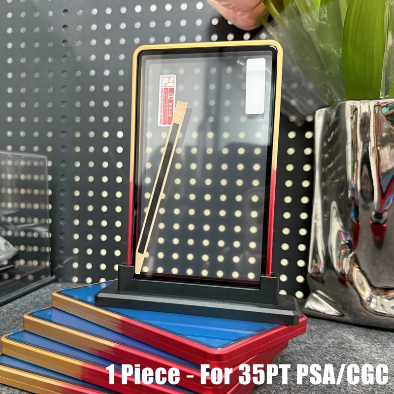Multicolor Gradient Color Trading Card Protect Holder Metal Case for 35PT PSA CGC Graded Card