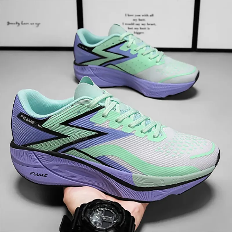 Sapatos de corrida masculinos casuais e confortáveis, de cor sólida, resistentes ao desgaste, respiráveis e fáceis de usar, antiderrapantes — image 4