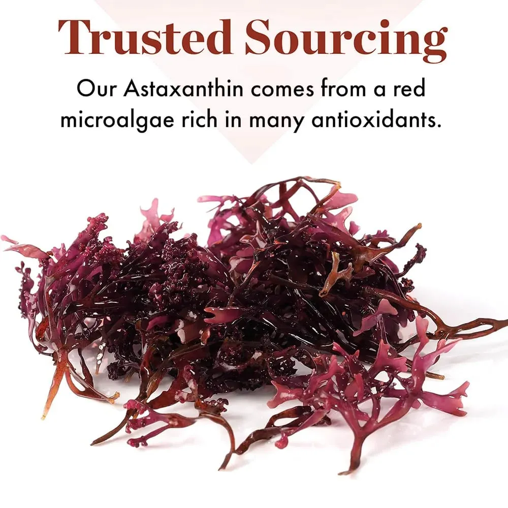 Astaxanthin Capsules 12mg Promotes Cardiovascular Health and Accelerates Metabolism Support Eye Joint & Skin Health