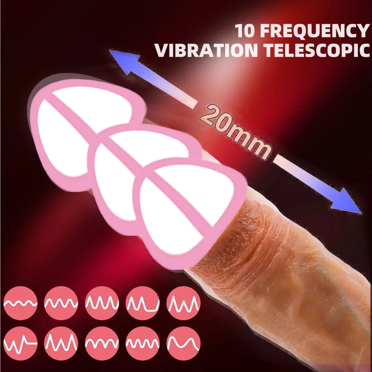 Thick Dildo Vibrator For Women Realistic Dildos Penis Remote Control Thrusting Heated Vibrators Sex Toys Anal G Spot Stimulators — image 4